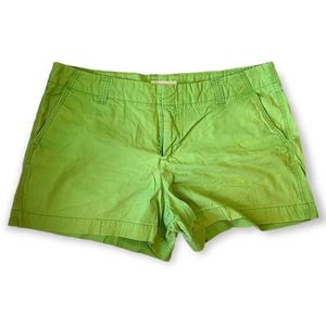 Gap Factory Favorite Chino Cotton Khaki Bright Green Shorts Size 20
